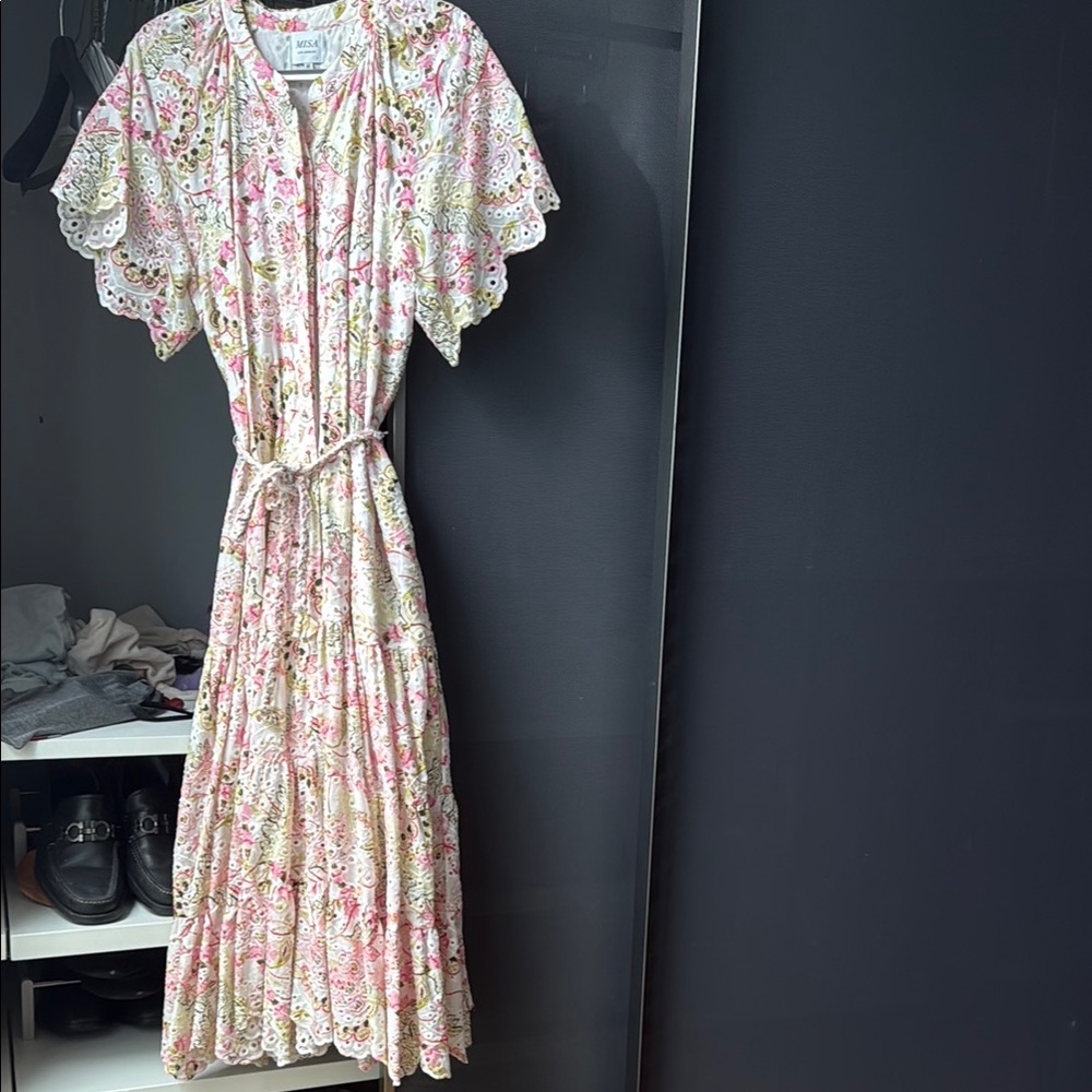 Misa Los Angeles Pink Floral Maxi Dress